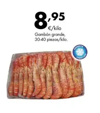 Supermercados Lupa Gambón grande, 30-40 piezas/kilo. oferta