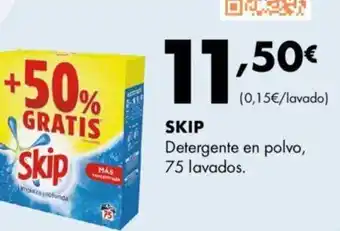 Supermercados Lupa SKIP Detergente en polvo, 75 lavados. oferta