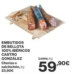 Supercor EMBUTIDOS DE BELLOTA 100% IBÉRICOS CASTRO GONZÁLEZ oferta