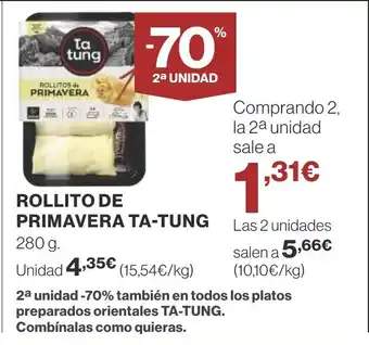 Supercor ROLLITO DE PRIMAVERA TA-TUNG oferta