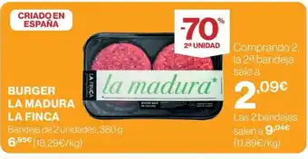 El Corte Inglés BURGER LA MADURA LA FINCA oferta
