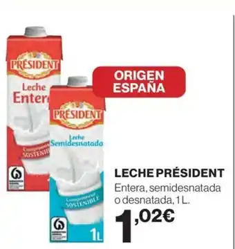 El Corte Inglés LECHE PRÉSIDENT oferta