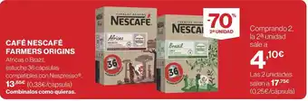 El Corte Inglés CAFÉ NESCAFÉ FARMERS ORIGINS oferta