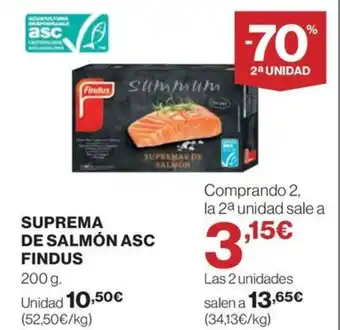 El Corte Inglés SUPREMA DE SALMÓN ASC FINDUS oferta