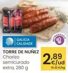Eroski Carnicas gallego - chorizo fresco oreado oferta