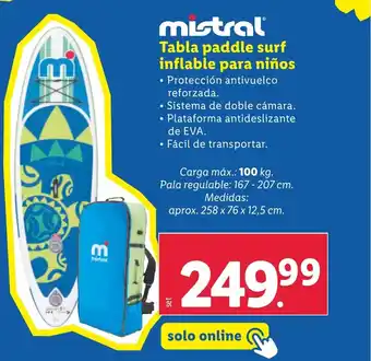 Lidl Tabla paddle surf inflable para niños oferta