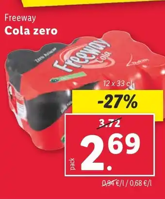 Lidl Freeway Cola zero oferta
