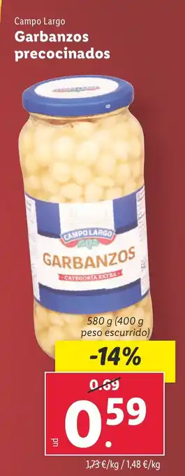 Lidl Campo Largo Garbanzos precocinados oferta