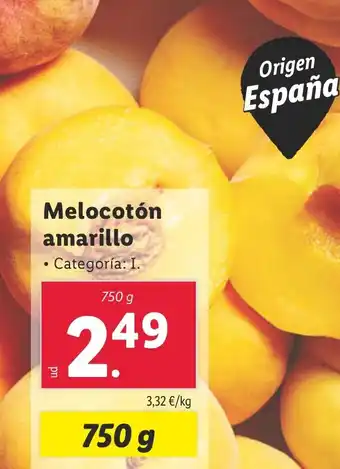 Lidl Melocotón amarillo oferta