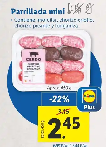 Lidl Parrillada mini oferta