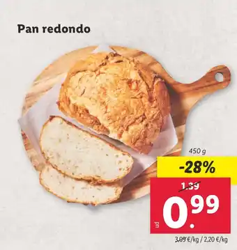 Lidl Pan redondo oferta