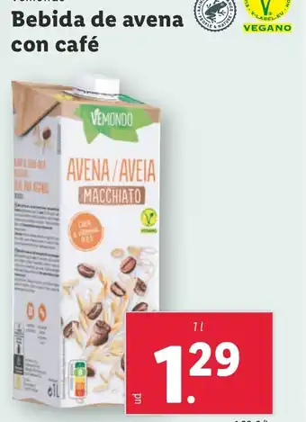 Lidl Bebida de avena con café oferta