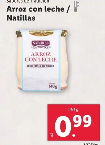 Lidl Arroz con leche / Natillas oferta