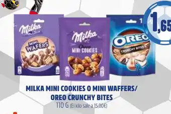Coviran MILKA MINI COOKIES O MINI WAFFERS/ OREO CRUNCHY BITES oferta