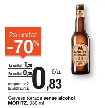 BonpreuEsclat Cervesa torrada sense alcohol MORITZ, 330 ml oferta