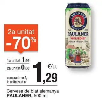 BonpreuEsclat Cervesa de blat alemanya PAULANER, 500 ml oferta