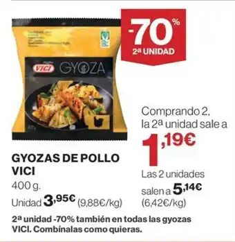 El Corte Inglés GYOZAS DE POLLO VICI oferta