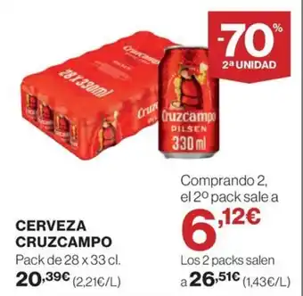 El Corte Inglés CERVEZA CRUZCAMPO oferta