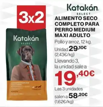 El Corte Inglés ALIMENTO SECO COMPLETO PARA PERRO MEDIUM MAXI ADULTO oferta