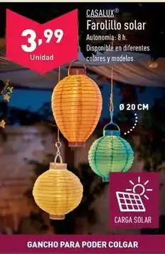 ALDI Casalux - farolillo solar oferta