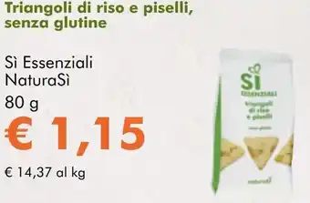 NaturaSí Triangoli di riso e piselli, senza glutine oferta