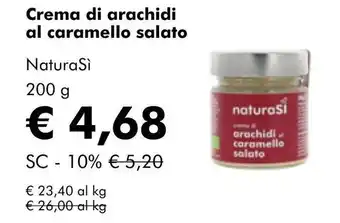 NaturaSí Crema di arachidi al caramello salato oferta