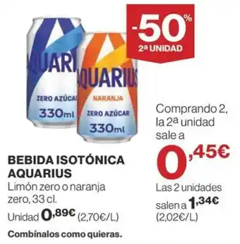 Supercor Exprés BEBIDA ISOTÓNICA AQUARIUS oferta