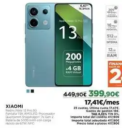 El Corte Inglés Xiaomi - redmi note 13 pro 5g oferta
