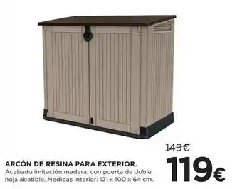 Hipercor Arcón de resina oferta