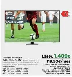 El Corte Inglés Samsung - televisor neo qled 55 tq55qn85dbtxxc oferta