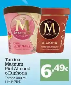 La Sirena Magnum - tarrina pint almond o euphoria oferta
