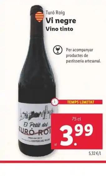 Lidl Turó Roig Vi negre Vino tinto oferta
