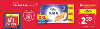Lidl Gelatelli Sándwich de nata oferta