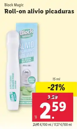 Lidl Block Magic Roll-on alivio picaduras oferta