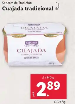 Lidl Sabores de Tradición Cuajada tradicional oferta