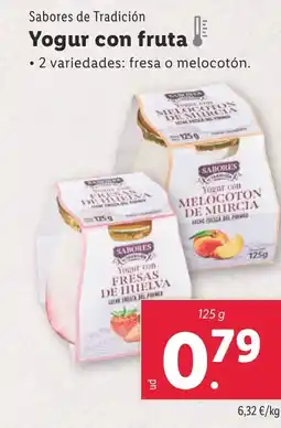 Lidl Yogur con fruta oferta