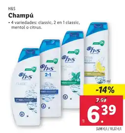 Lidl H&S Champú oferta