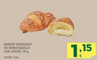 HiperDino Bridor croissant de mantequilla con queso oferta