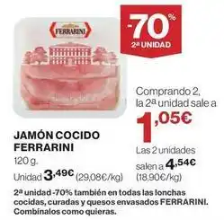 El Corte Inglés Jamón cocido oferta