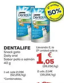 Kiwoko Dentalife - snack gato daily oral sabor pollo o salmón oferta