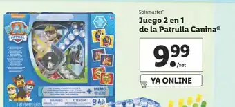 Lidl Juegos patrulla canina oferta