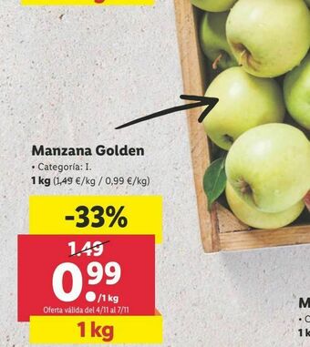 Lidl Manzana golden oferta