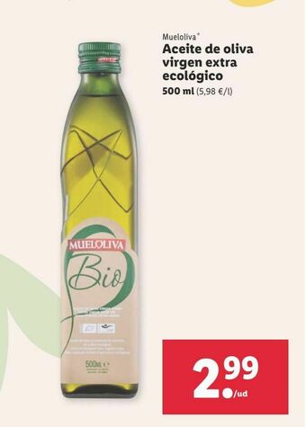 Lidl Aceite de oliva virgen extra mueloliva oferta