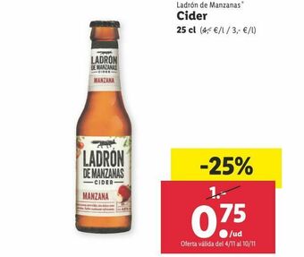 Lidl Sidra ladrón de manzanas oferta
