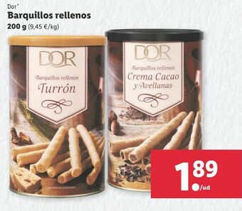 Lidl Barquillos dor oferta