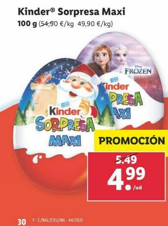 Lidl Chocolate kinder oferta