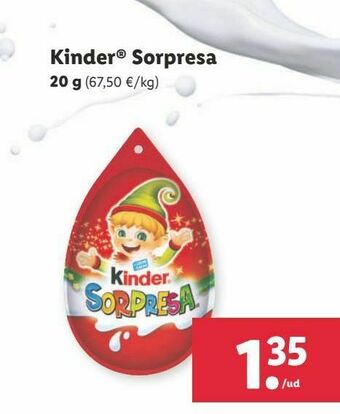 Lidl Chocolate kinder oferta