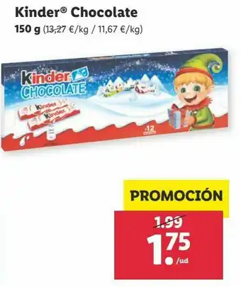 Lidl Chocolate kinder oferta