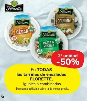 Carrefour Market En todas las tarrinas de ensaladas florette oferta