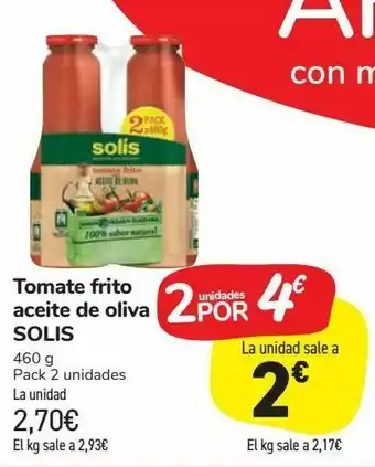 Carrefour Market Tomate frito aceite de oliva solis oferta